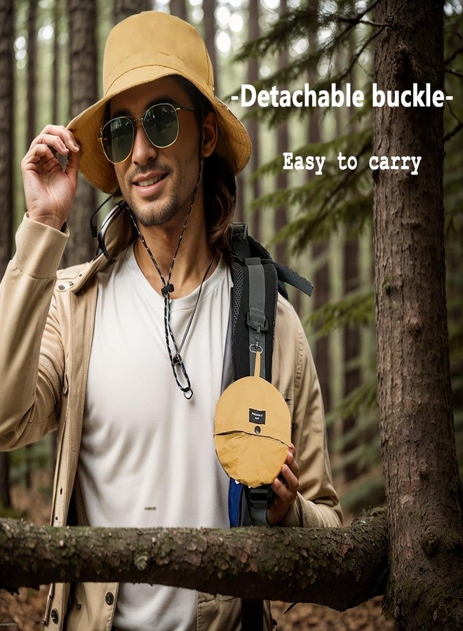 ZMD Waterproof Bucket Hat for Women Men Foldable Outdoor Fishing Rain Hats Quick Dry Packable Sun Hat UV Protection Summer Beach Fishing Hiking, Khaki - Image 5